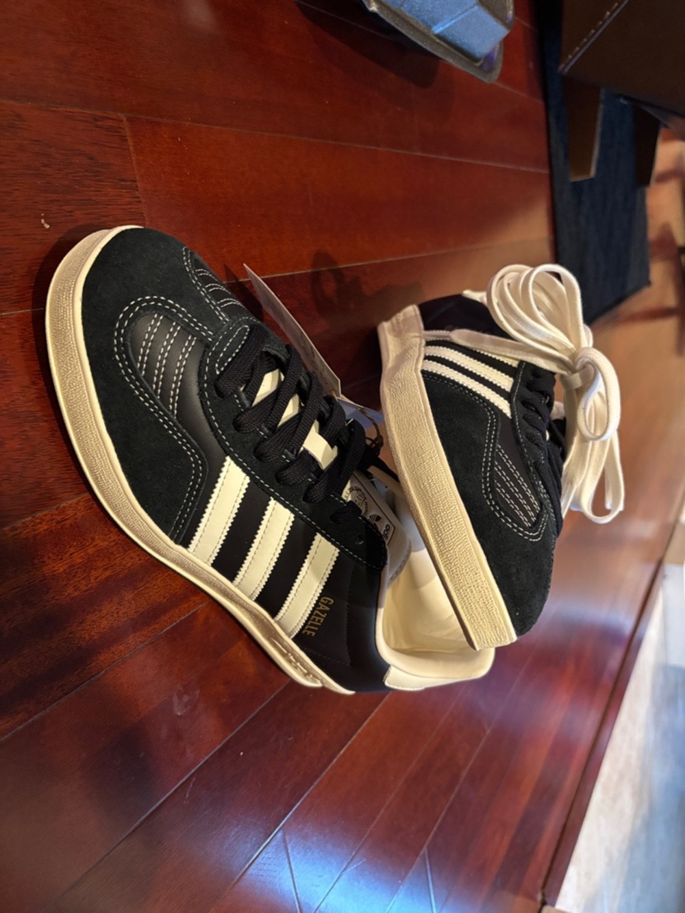 adidas Men’s Black and White Suede Low-Top Sneakers